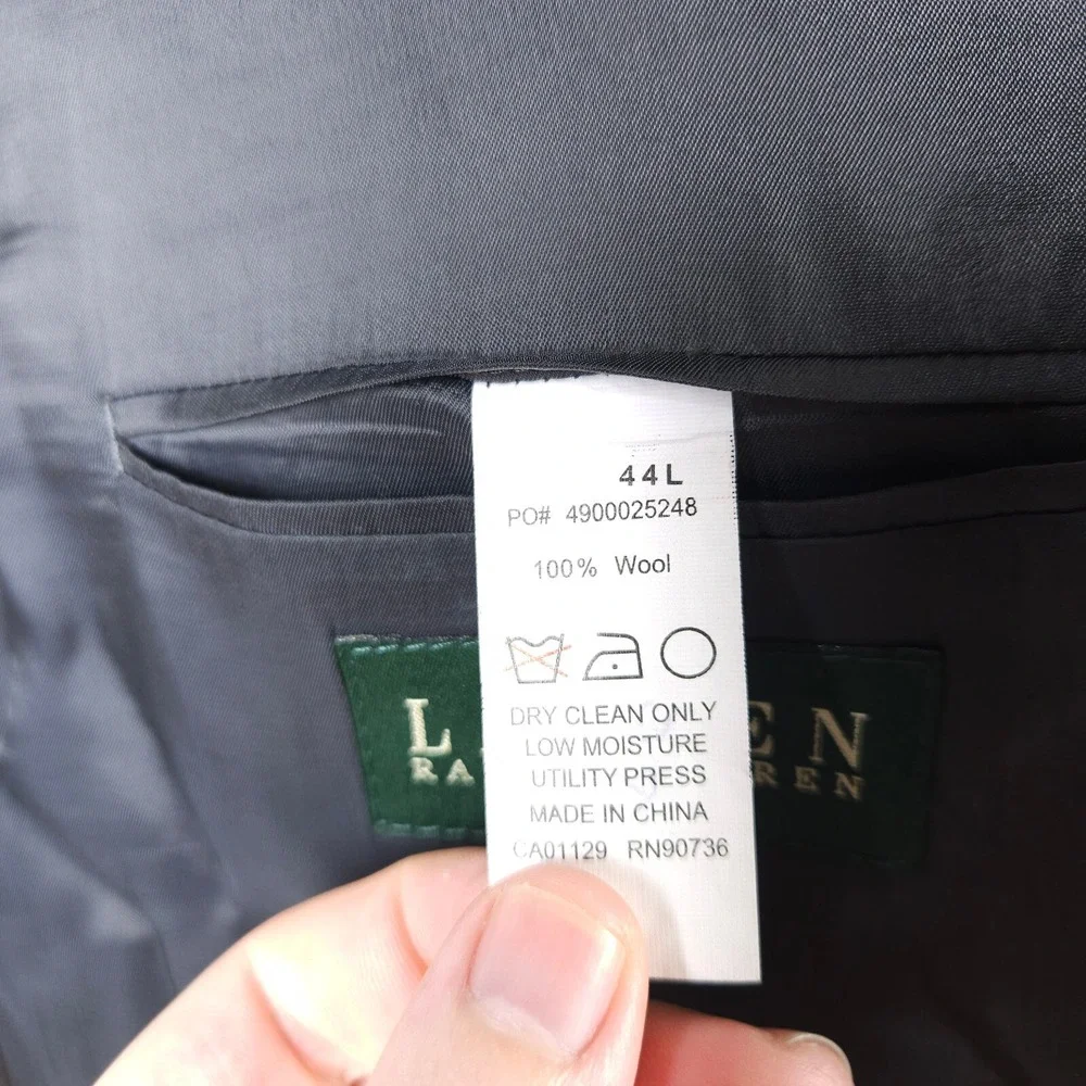 Lauren Ralph Lauren Dark Gray Wool Sports Coat Blazer‎ Men's 44L